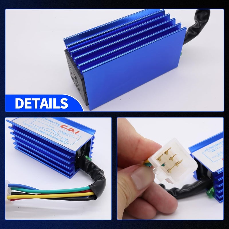 OXCANO 5 Pin Racing AC Ignition CDI Box Replacement for GY6 50cc 70cc 90cc 110cc 125cc 140cc 150cc 160cc 139QMB 152QMI 157QMJ Engine Chinese Pit Dirt Motor Bike ATV Moped Quad Go Kart Pit Dirt Bike - Image 4